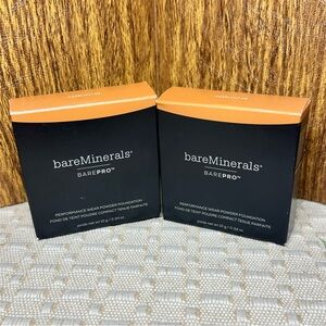 New/ 2 Bare Minerals Bare Pro .34oz Performance Wear Powder Foundation: Hazelnut